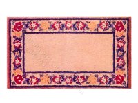 (image for) Miniature Beige Floral Border Rug for Dollhouses