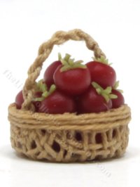 (image for) 1/2 Scale Miniature Basket of Tomatoes By Charlotte Willmott