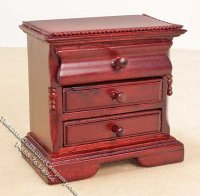 (image for) Miniature Mahogany Nightstand for Dollhouses