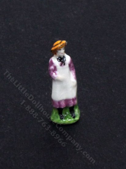 (image for) Miniature Country Girl Figurine for Dollhouses