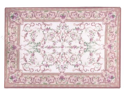 (image for) Miniature Medium 'Clara' Rug - White and Pink Floral