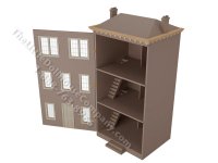 (image for) RGT CC663, Front Opening Townhouse Dollhouse Kit