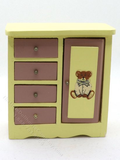 (image for) Miniature Yellow Teddybear Baby Cupboard