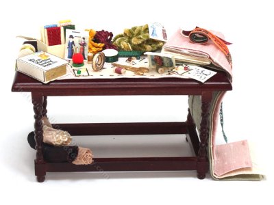 (image for) Miniature Victorian Sewing Table by Taylor Jade
