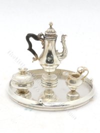 (image for) Miniature Sterling Silver Coffee Service by Pete Acquisto