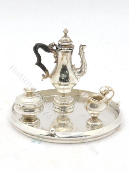 (image for) Miniature Sterling Silver Coffee Service by Pete Acquisto