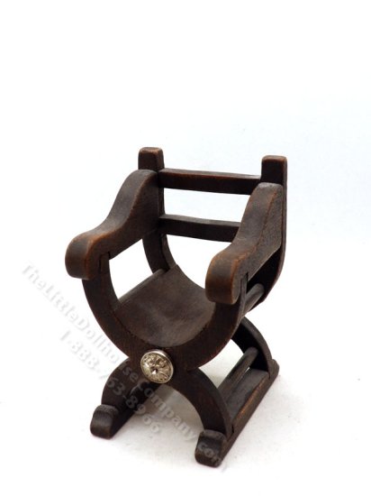(image for) Miniature Curule Seat Throne for Dollhouses