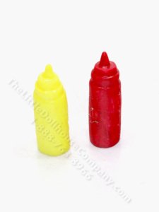 (image for) Miniature Ketchup and Yellow Mustard Dispensers