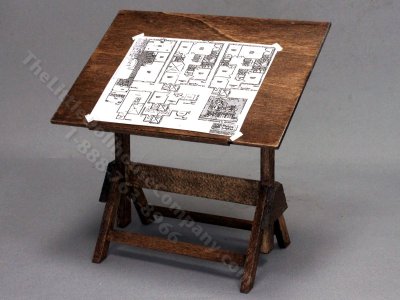 (image for) Miniature Drafting Table for Dollhouses