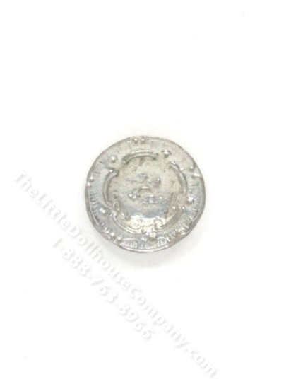 (image for) Miniature Etched Pewter Plate for Dollhouses