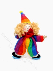 (image for) Miniature Handmade Clown Doll for Dollhouses