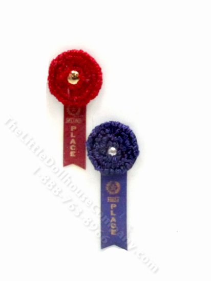 (image for) Miniature Pair of Prize Ribbon for Dollhouses