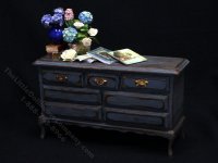 (image for) Miniature Blue Dresser by Twylla Charles for Dollhouses