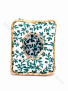 (image for) Miniature Gold Trimmed Upholstered Picture Frame
