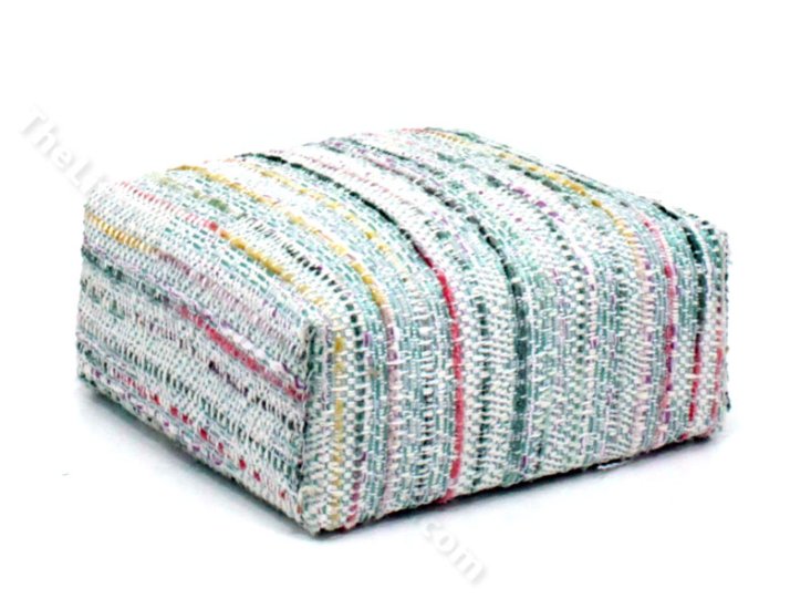 (image for) Miniature Striped Square Ottoman by PRD Miniatures