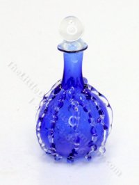 (image for) Miniature Beaded Blue Decanter by Gerd Felka