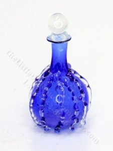 (image for) Miniature Beaded Blue Decanter by Gerd Felka