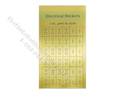 (image for) Dollhouse Miniature Electrical Gold Outlets and Light Switches