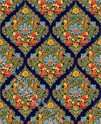 (image for) Holland Floral Pattern Miniature Wallpaper for Dollhouses