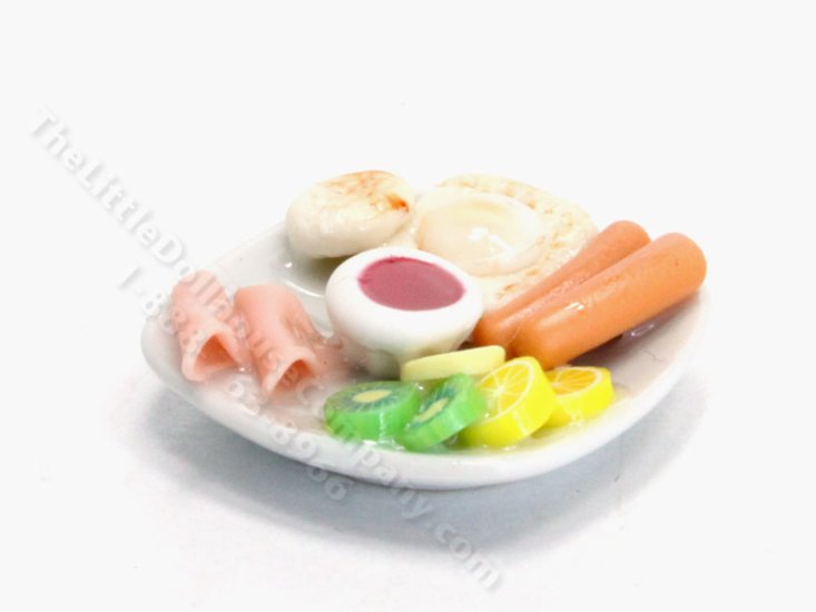 (image for) Miniature Breakfast with Fruit for Dollhouses