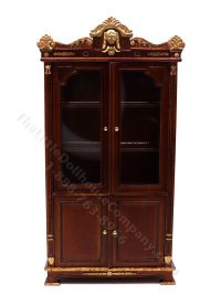 (image for) Miniature Empire Display Cabinet for Dollhouses - Walnut