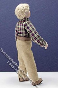 (image for) Miniature Child in Brown Shirt and Pants by Patsy Thomas