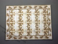 (image for) Dollhouse Scale Model Oak Leaf Border Carpet