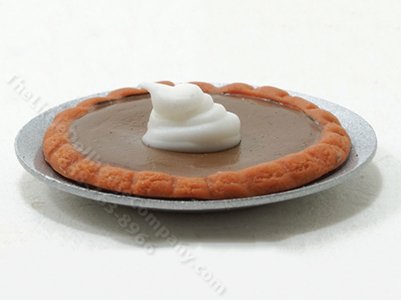 (image for) Miniature Pumpkin Pie For Dollhouses