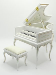 (image for) Grand Piano, French Baroque 1908 - white