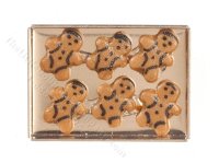 (image for) Miniature Gingerbread Man Cookies On Baking Sheet for Dollhouses