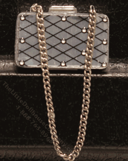 (image for) Miniature Metal Clutch with Diamond Design by Judith Blondell