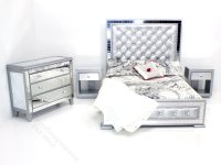 (image for) Miniature Modern Mirrored Left Nightstand by Judith Blondell