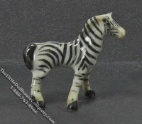 (image for) Miniature Porcelain Zebra Statuette for Dollhouses