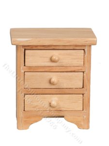 (image for) Dollhouse Scale Model Oak Nightstand