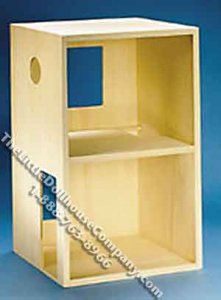 (image for) Unfinished Dollhouse Two-Storey Room Box