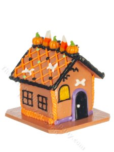 (image for) Miniature Halloween Gingerbread House for Dollhouses