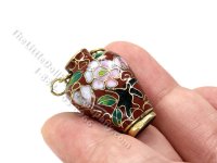 (image for) As Is Vintage Miniature Oriental Cloisonné Vase for Dollhouses