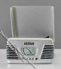 (image for) Dollhouse Scale Model 1950s Silver Turntable