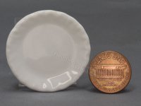(image for) Miniature White Ceramic Platter with Bumpy Edges