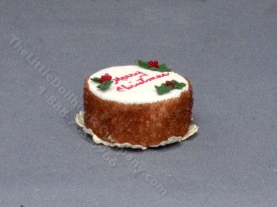(image for) Miniature Whole Christmas Cake for Dollhouses