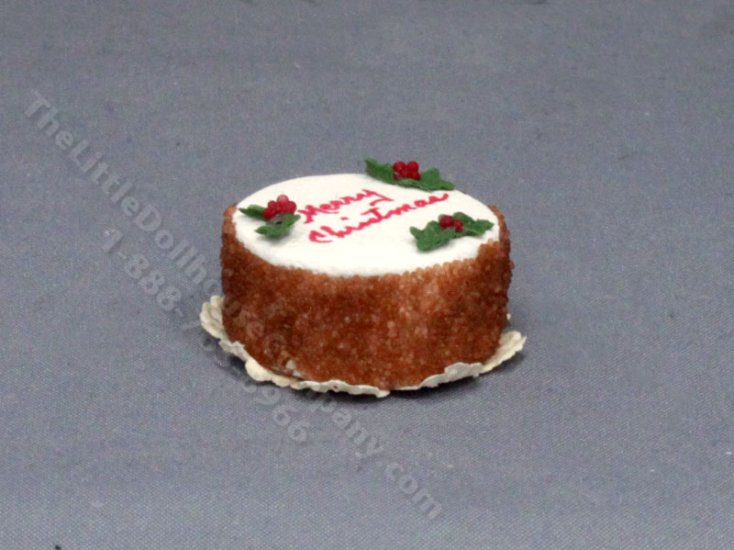 (image for) Miniature Whole Christmas Cake for Dollhouses