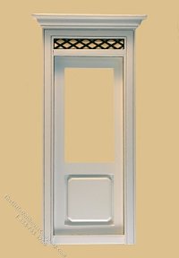 (image for) Miniature Westfield Exterior Door White for Dollhouses