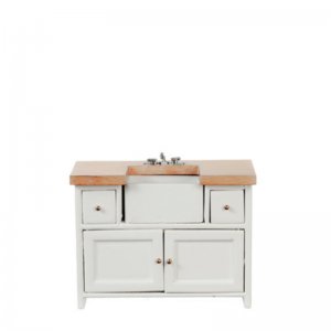 (image for) Miniature Small Kitchen Sink White/Oak