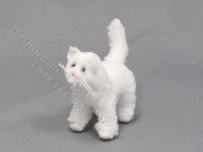 (image for) Miniature Long Haired Cat by Marie W. Evans - White