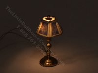 (image for) Miniature 12v Small Table Lamp for Dollhouses - Blue