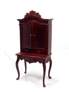 (image for) Miniature Bespaq Mahogany Secretary Desk for Dollhouses