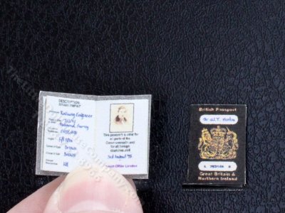 (image for) Miniature Gentleman's Passport for Dollhouses