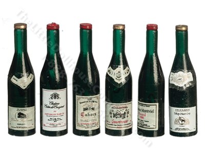 (image for) Dollhouse Scale Model Red Wine Bottle (1 piece)