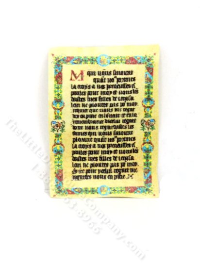 (image for) Miniature Manuscript Scroll for Dollhouses