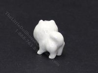 (image for) Miniature Porcelain Pomeranian Dog for Dollhouses - White